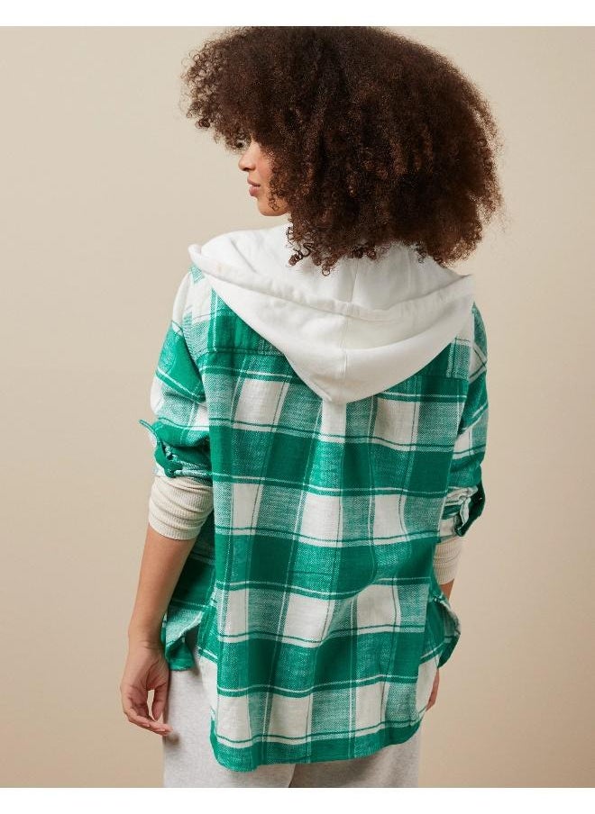 American Eagle - Checked Hoodie - Image 1