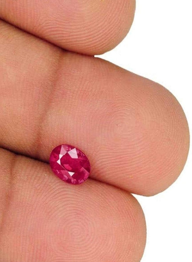 AK CREATION Natural AA++ Quality Burma Ruby Manik 5.00 Ratti Birthstone Stone Original Unheated Untreatet Earth Mind Certified Natural Loose Gemstone(Lab - Teseted) - Image 2