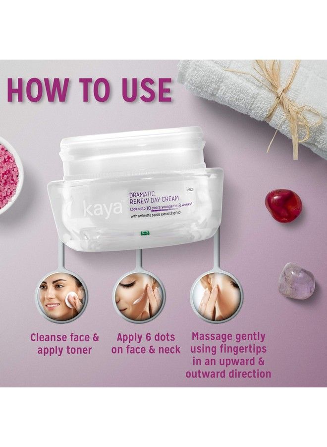 Kaya Clinic Dramatic Renew Day Cream 50G Antiageing Day Cream Reduces Fine Lines Wrinkles & Age Spots Stimulates Collagen Production For All Skin Types - Image 5