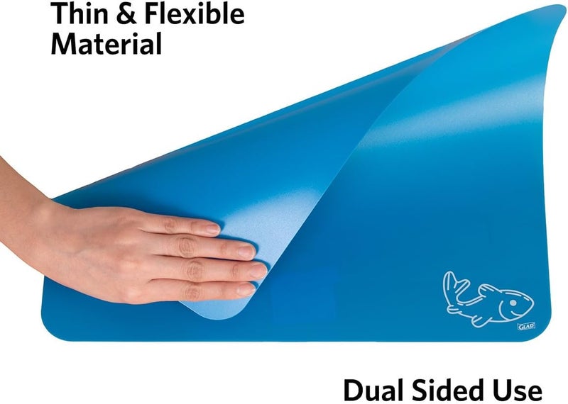Glad Flexible Cutting Board Set - Colored Thin Plastic Mats for Kitchen with Food Icons - BPA-Free and Non-Porous for Cooking and Chopping, 12x15 inches - Image 3