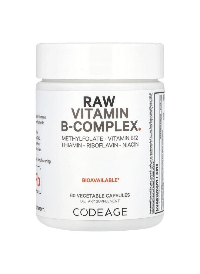 Codeage Raw Vitamin B-Complex, 60 Vegetable Capsules  - Image 1