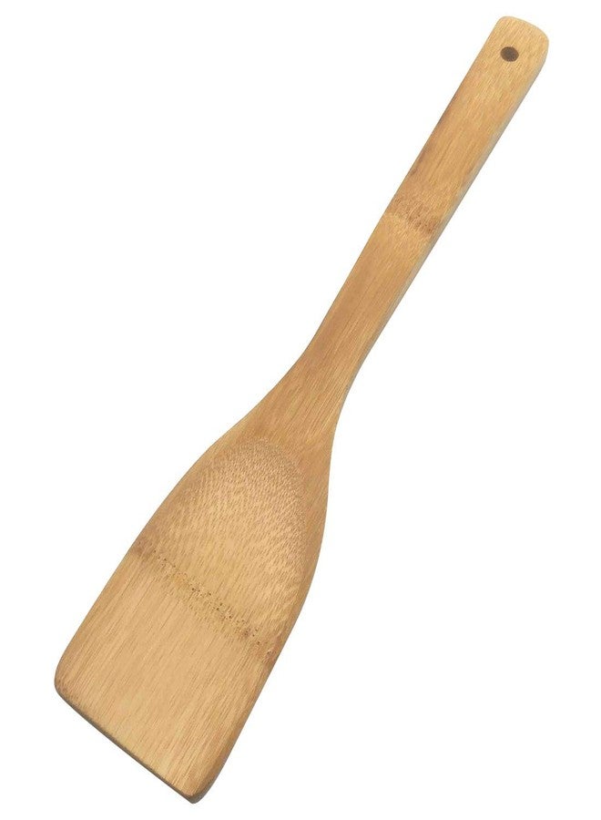 SUPIA 11.8-Inch Natural Wood Turners Bamboo Utensil Kitchen Wooden Cooking Tools Spoon Spatula Cooking, Stir Fry and Mixing, essential Tools (Straight line) - Image 1