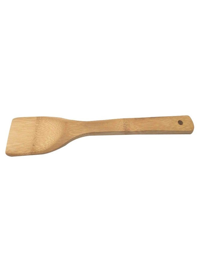 SUPIA 11.8-Inch Natural Wood Turners Bamboo Utensil Kitchen Wooden Cooking Tools Spoon Spatula Cooking, Stir Fry and Mixing, essential Tools (Straight line) - Image 2