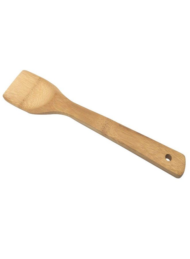 SUPIA 11.8-Inch Natural Wood Turners Bamboo Utensil Kitchen Wooden Cooking Tools Spoon Spatula Cooking, Stir Fry and Mixing, essential Tools (Straight line) - Image 3