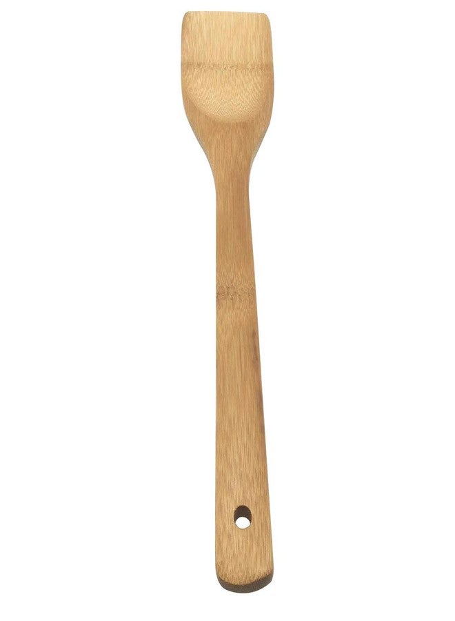 SUPIA 11.8-Inch Natural Wood Turners Bamboo Utensil Kitchen Wooden Cooking Tools Spoon Spatula Cooking, Stir Fry and Mixing, essential Tools (Straight line) - Image 4