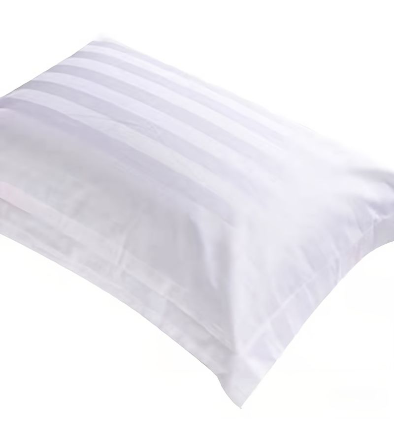 Pure 2Pcs White Striped Pillowcase Set Soft And Comfortable For Master Bedroom Or Guest Room Machine Washable Envelope Closure 18.9 By 29.13 Inches Pillow Insert Not Included - Image 4