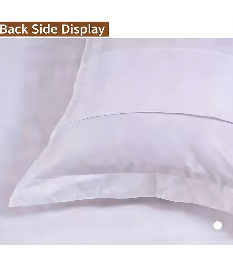 Pure 2Pcs White Striped Pillowcase Set Soft And Comfortable For Master Bedroom Or Guest Room Machine Washable Envelope Closure 18.9 By 29.13 Inches Pillow Insert Not Included - Image 2
