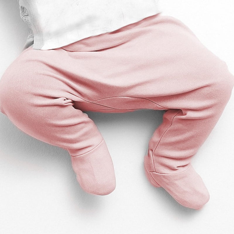 Butterblu Fallon 3-Pack Footed Pants 100% Organic Cotton Bottoms for Baby Boys & Girls, Sorbet, Newborn - Image 3