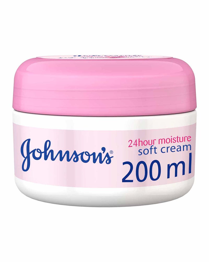 Johnson's Body Cream 24 Hour Moisture Soft 200ml - Image 1