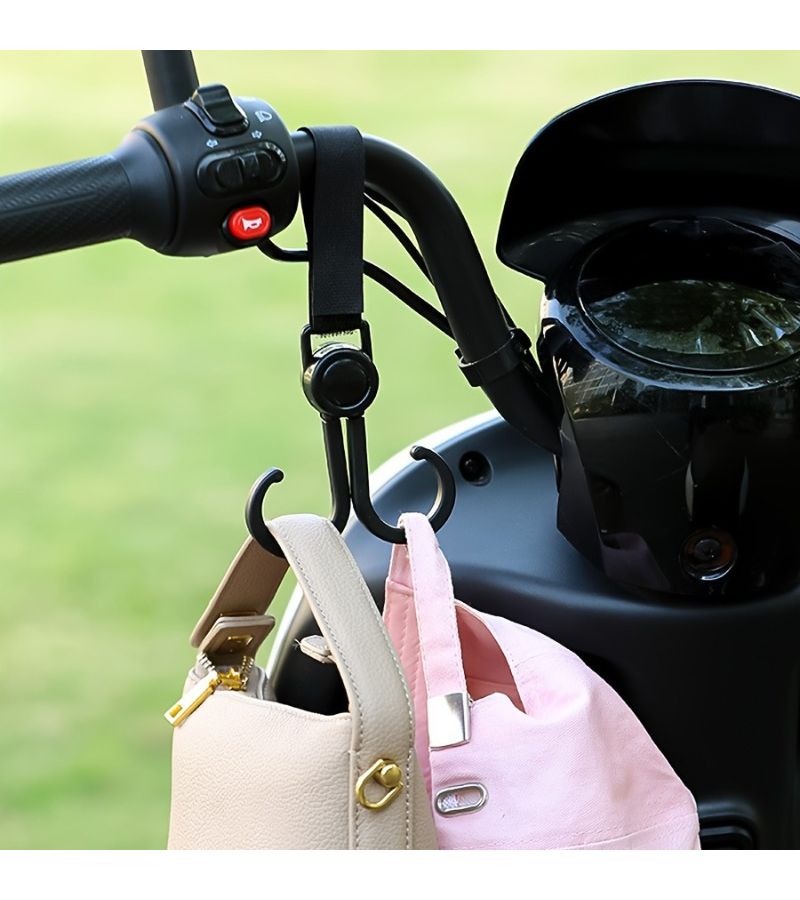 2pcs Electric Vehicle Hook For Bicycle Cart Rack Non Punching Universal Front Helmet Hook - Image 1