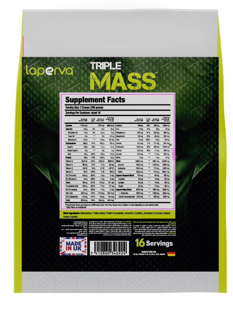 Laperva Laperva Triple Mass Gainer, Vanilla Caramel Flavor - 13.2lb  - Image 2