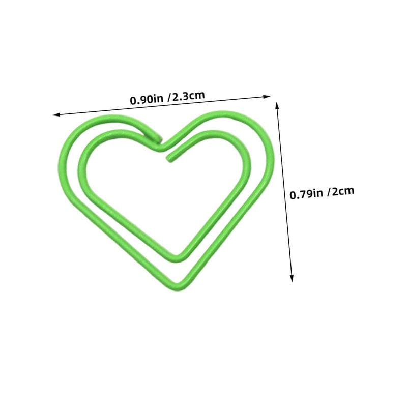 150 Pcs Heart Shaped Metal Paper Clips Colorful Bookmark for Document Organization Note Sorting - Image 3