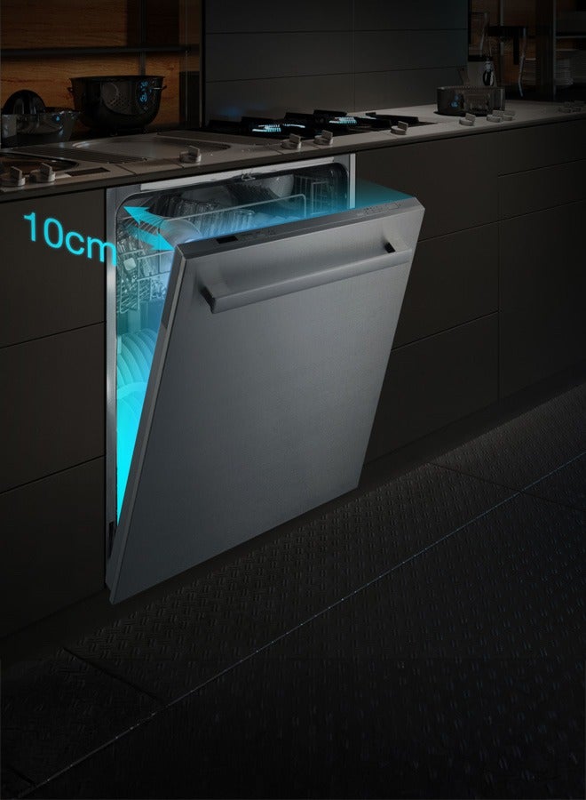 Arrow 15-Setting Dishwasher, 6 Programs, LED Display, Quiet 49dB, Automatic Door Open, Child Lock, Stainless Steel Interior, Dual Zone Wash | Model: RO-15DWGS - Image 5