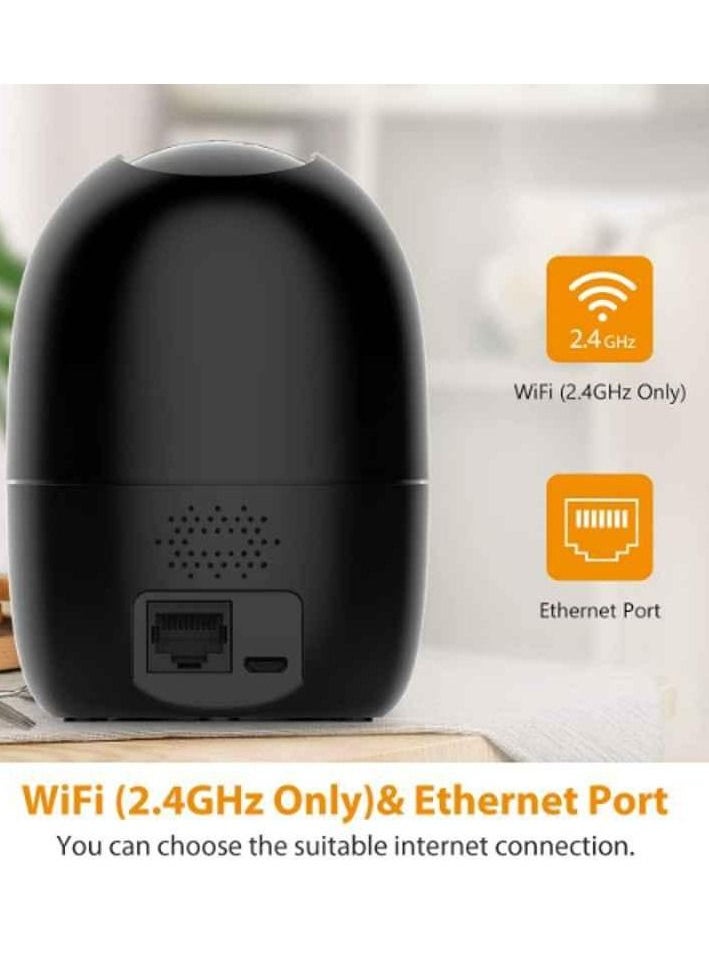 IMOU - Ranger2 360° 1080P Full HD Security Camera, Human Detection, Motion Tracking, 2-Way Audio, Night Vision, Dome Camera with WiFi & Ethernet Connection, Alexa Google Assistant, Up to 256GB SD Card Suppor - Image 1