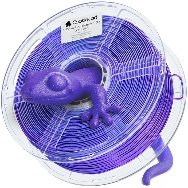 Cookiecad PLA Filament 1.75mm 1kg Iridescent Glitter 3D Printer Filament - Witchcraft Elixir PLA - Image 1
