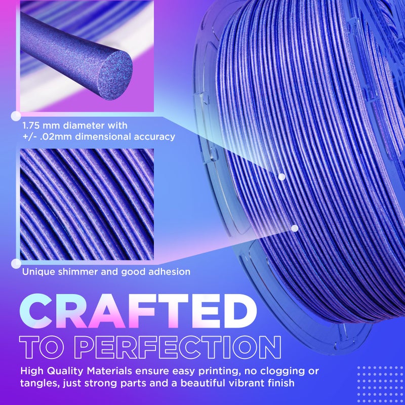 Cookiecad PLA Filament 1.75mm 1kg Iridescent Glitter 3D Printer Filament - Witchcraft Elixir PLA - Image 4
