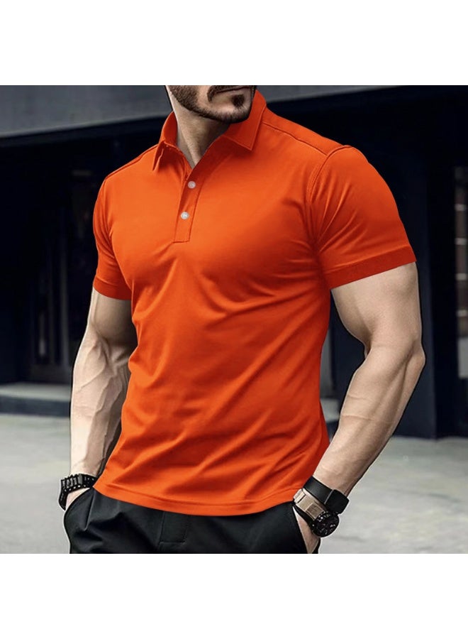 Men's Short Sleeve Polo Shirt Outdoor Sports Breathable Summer T-Shirt Flip Collar Casual Fashion Brand Clothing - Image 2