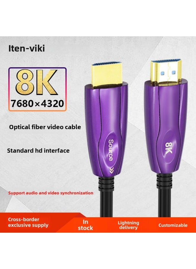 HDMI Fiber Line 2.1 Version 8k60Hz Computer Set-top Box Connected To Hd Line TV Projection HDMI Line-Color:35m