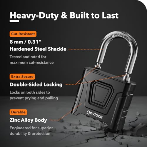 NovLock Outdoor Combination Lock – Heavy Duty, Large, Weatherproof Padlock with Code – for Gates, Fences, Sheds, Lockers, Cabinets, Storage Units – 1-Pack, Black - Image 4