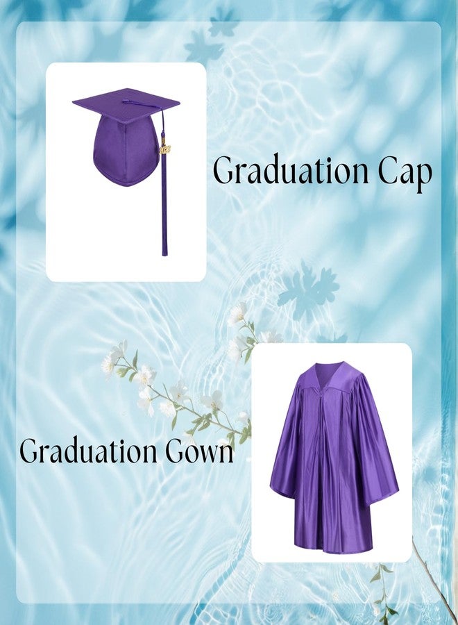 TOONRAIN Kindergarten Graduation Gown Cap and Gown Set with 2026 Tassel Glitter Preschool Kids Ceremony,Purple-30 - Image 3