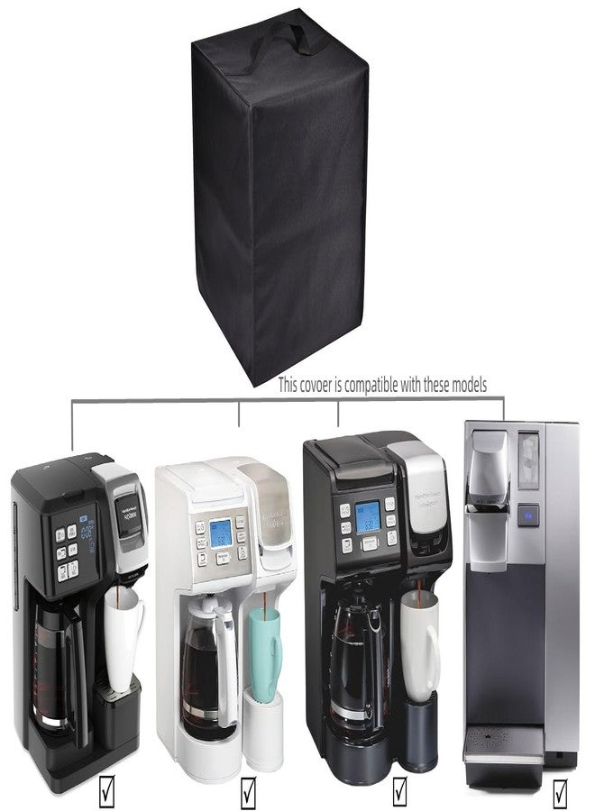 AF-WAN Coffee Maker Cover - Dustproof & Waterproof for Hamilton Beach FlexBrew Trio 2-Way (49902/49915/49917/49976) & Keurig K155 - Black, Nylon - Image 2