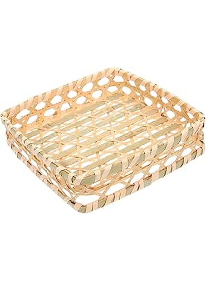Large Woven Storage Basket Multipurpose Tabletop Organizer For Fruits Vegetables Home Kitchen - Image 1