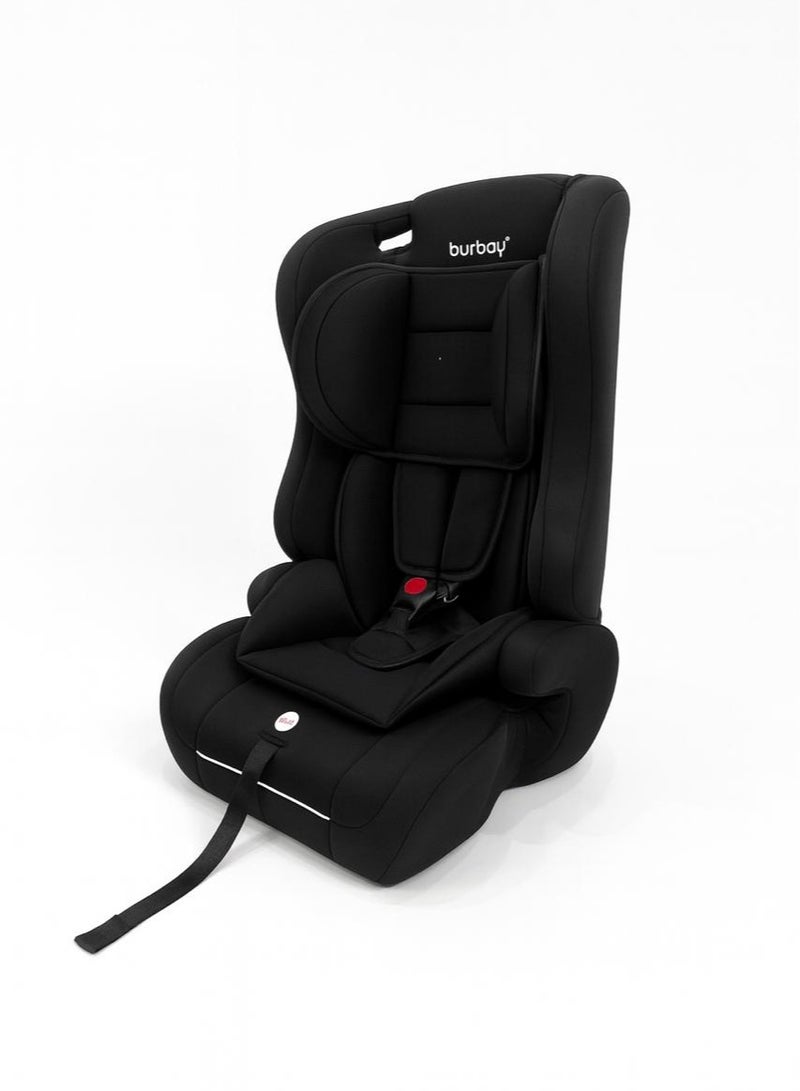 burbay Portable Padded Baby Car Seat with 3-Point Harness, Soft Washable Cover & Removable Carrier – Infant Travel Booster / Safety Seat - Image 3