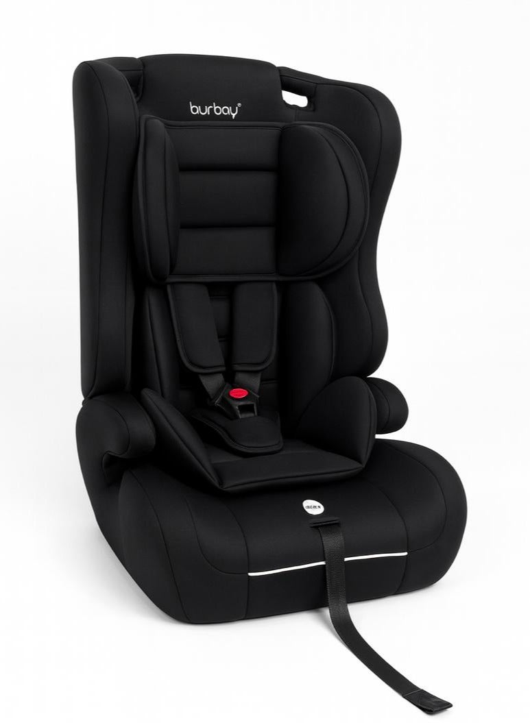 burbay Portable Padded Baby Car Seat with 3-Point Harness, Soft Washable Cover & Removable Carrier – Infant Travel Booster / Safety Seat - Image 2