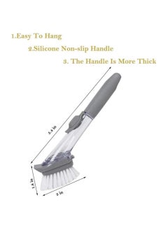 Cool Baby COOLBABY Soap Dispensing Brush Washing Pot Kitchen Brush Long Handle Dishwashing Cleaning Scrubber For Kitchen Sink  - Image 3