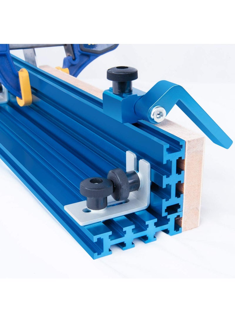 POWERTEC POWERTEC 71367 3-Inch Fence Flip Stop for Woodworking, Blue  - Image 3