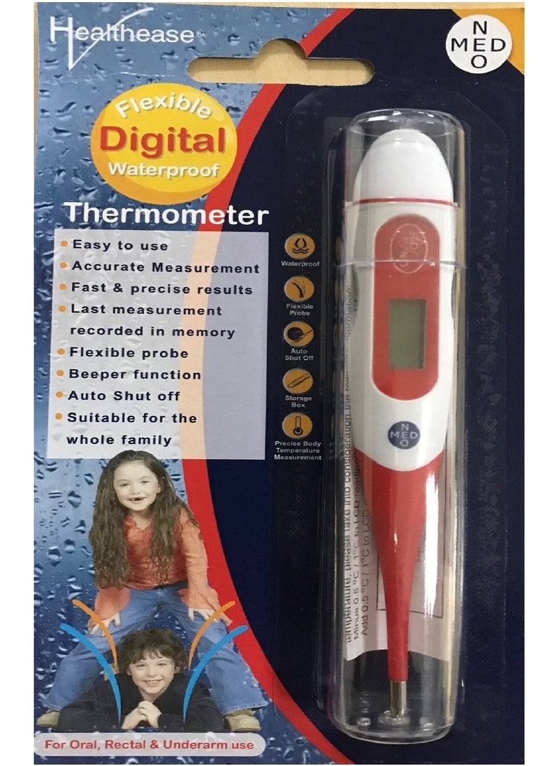 Healthease Waterproof Flexible Digital Thermometer 