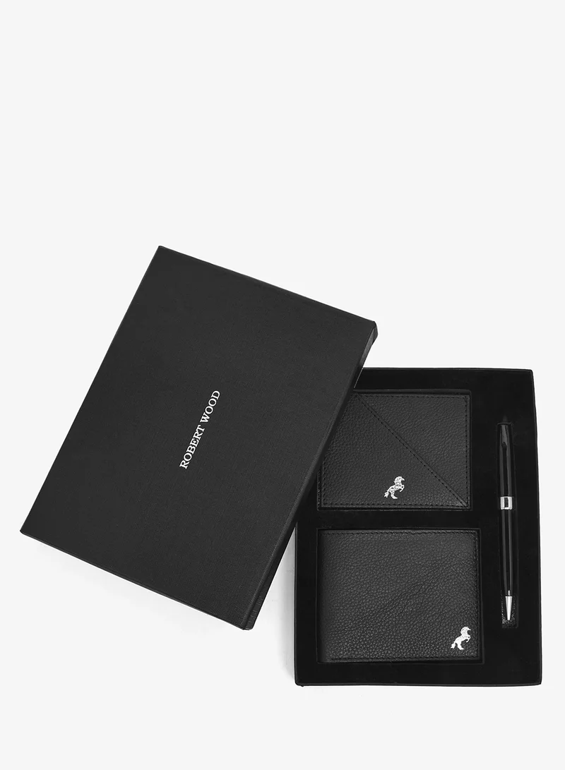 Genuine Leather Wallet, Pen And Card Holder Gift Set