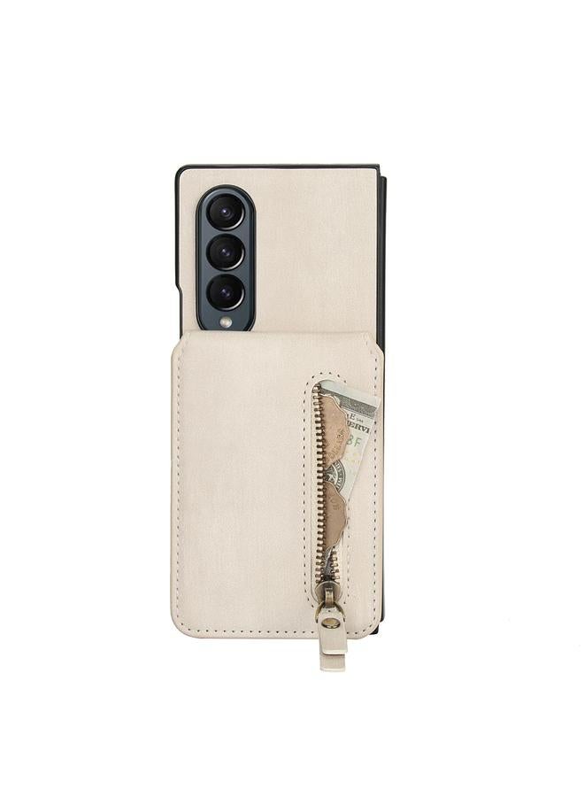 S-TOP Case For Samsung Galaxy Z Fold3 5G Zipper Wallet Split MagSafe Leather Back Phone Case - Image 2