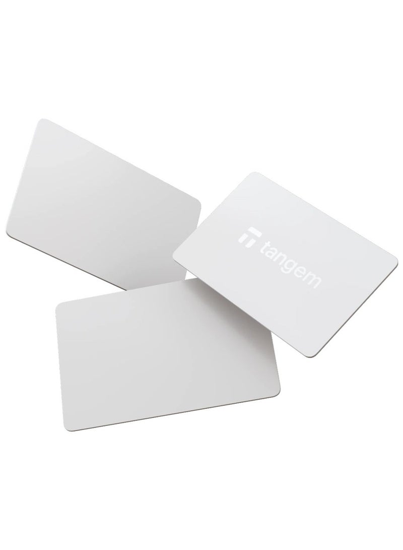 tangem Hardware Crypto Wallet 2.0 [Pack of 3] Secure Cold Storage for Bitcoin, Ethereum, NFTs & 13,000+ Tokens NFC Tap Wallet - Stealth White - Image 1