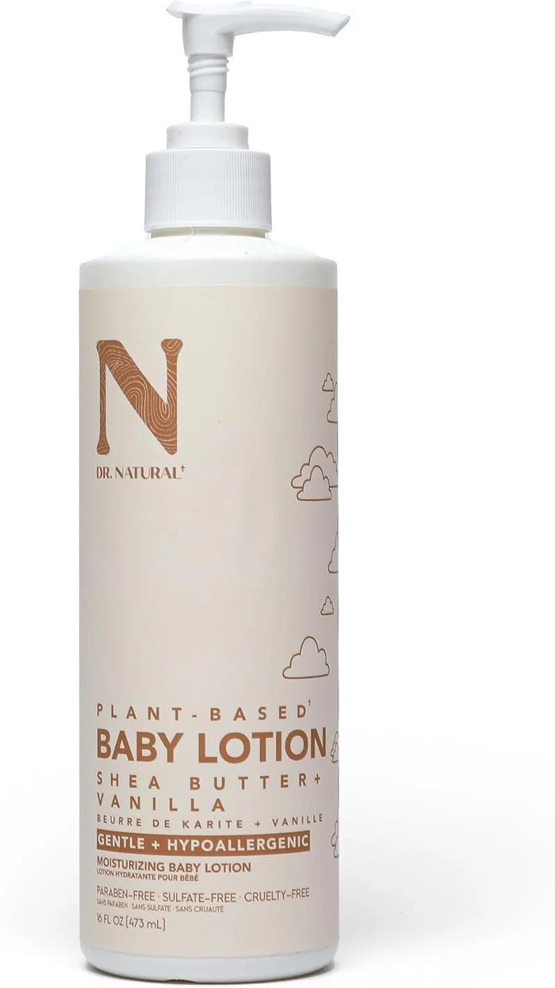 Dr. Natural Dr. Natural Baby Lotion with Shea Butter and Vanilla - 473 ml - Hypoallergenic and Non-Greasy