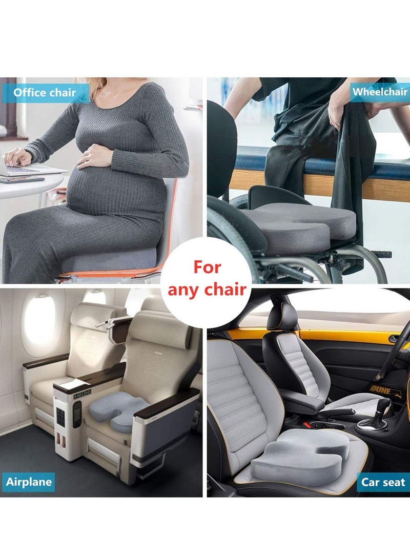 MIXDE Seat Cushion,Chair Cushions Non-Slip Orthopedic Gel,Memory Foam Coccyx Cushion for Tailbone Pain,Cushion for Office Chair Car Seat,Back Pain & Sciatica Relief  - Image 5