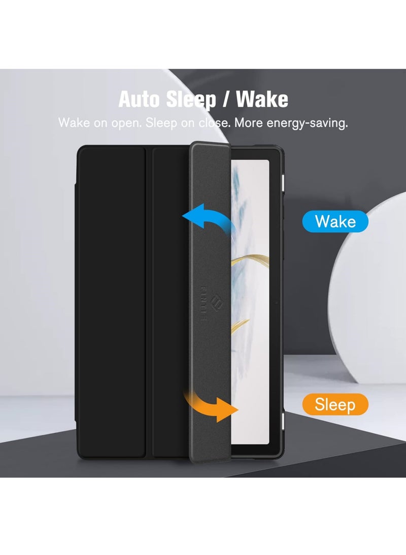 روك بو جراب هجين رفيع لجهاز Samsung Galaxy Tab A8 مقاس 10.5 بوصة موديل 2022 (SM-X200/X205/X207) غطاء مقاوم للصدمات مع غلاف خلفي شفاف مع خاصية الإيقاظ/النوم التلقائي - Image 5