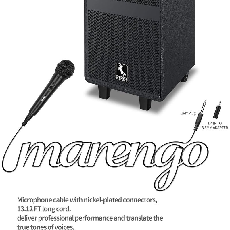 Marengo Handheld Wired Microphone, Cardioid Dynamic Vocal Mic with 13ft Cable and ON/Off Switch, Ideally Suited for Speakers, Karaoke Singing Machine, Amp, Mixer - Image 4