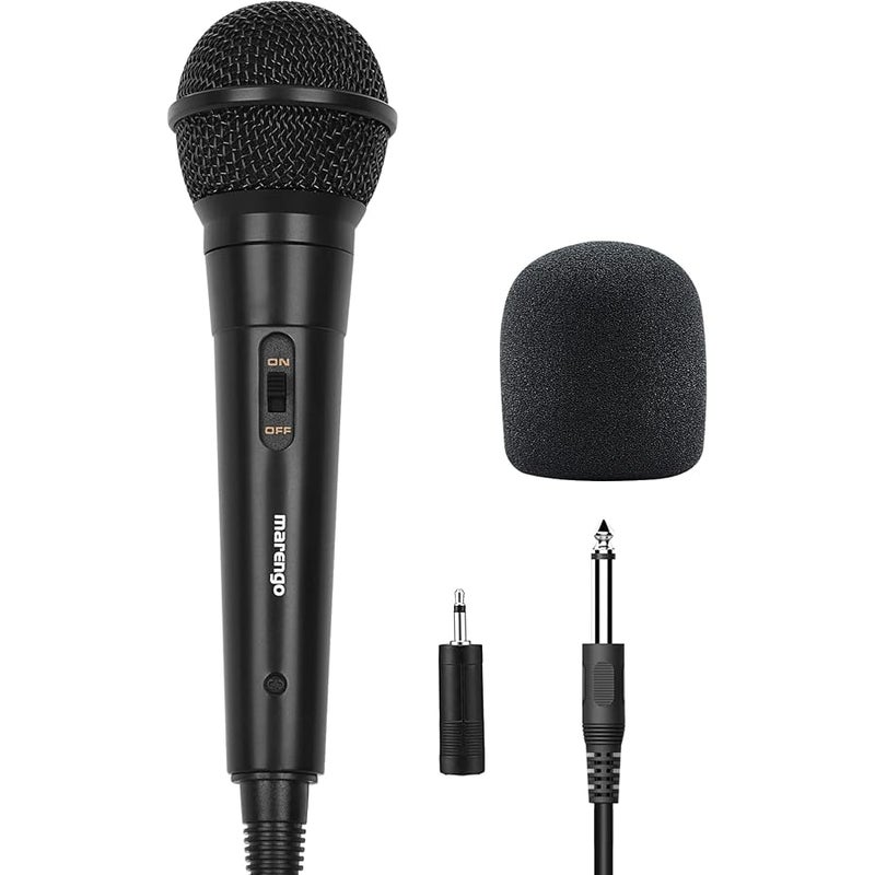 Marengo Handheld Wired Microphone, Cardioid Dynamic Vocal Mic with 13ft Cable and ON/Off Switch, Ideally Suited for Speakers, Karaoke Singing Machine, Amp, Mixer - Image 1