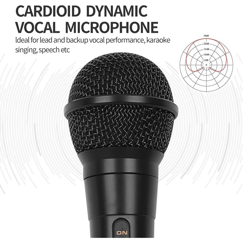 Marengo Handheld Wired Microphone, Cardioid Dynamic Vocal Mic with 13ft Cable and ON/Off Switch, Ideally Suited for Speakers, Karaoke Singing Machine, Amp, Mixer - Image 2