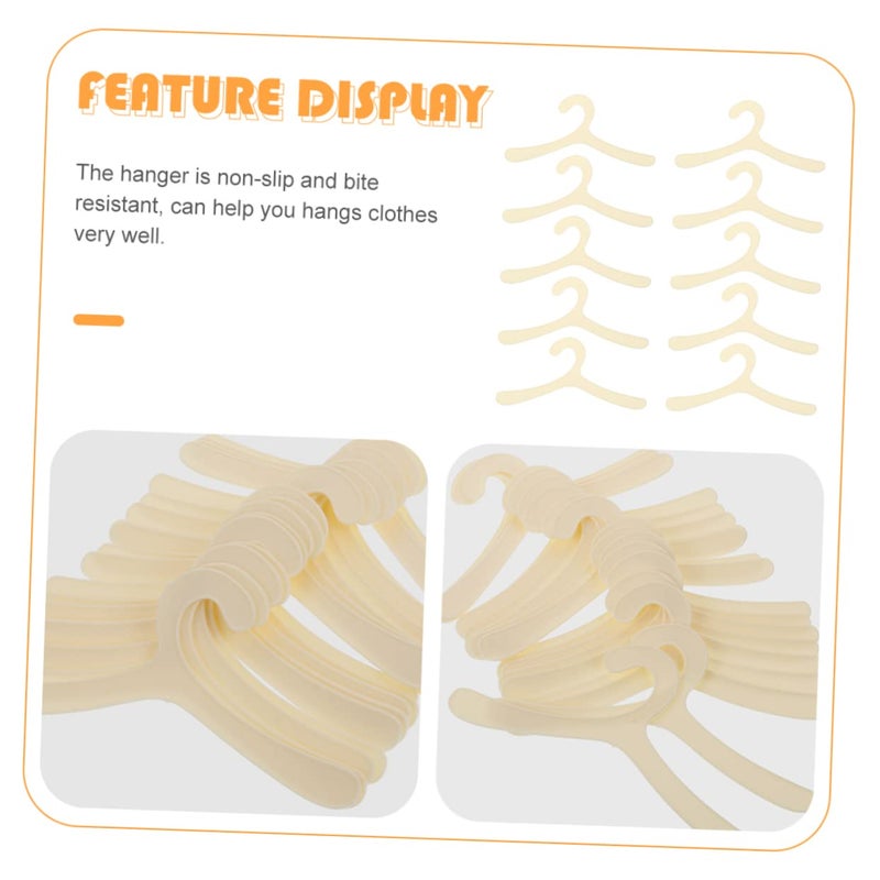 10 Pack Lightweight Pet Clothes Hangers for Dogs Prevent Slipping Compact Travel Design - Image 3