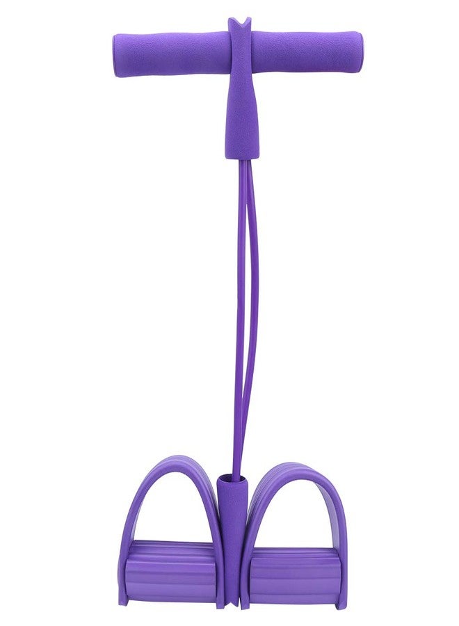Uxsiya Fitness Pull Rope with 2 Tube Foot Pedal, Elastic Leg Puller For SitUp Abdominal Exercise and Training Equipment () - Image 1