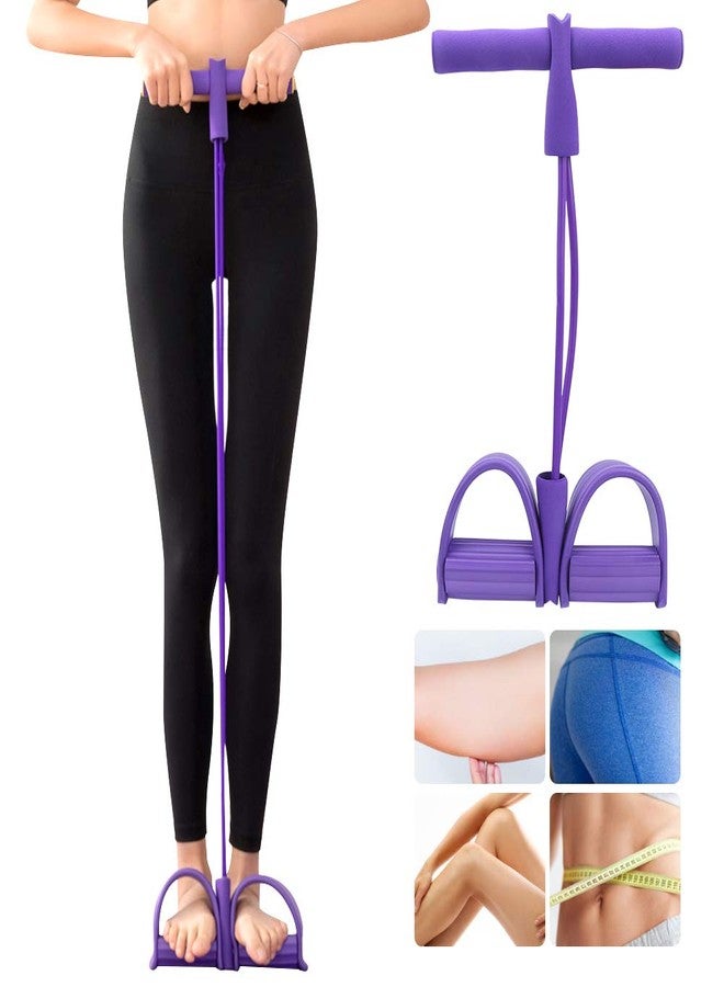 Uxsiya Fitness Pull Rope with 2 Tube Foot Pedal, Elastic Leg Puller For SitUp Abdominal Exercise and Training Equipment () - Image 3