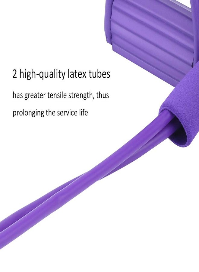 Uxsiya Fitness Pull Rope with 2 Tube Foot Pedal, Elastic Leg Puller For SitUp Abdominal Exercise and Training Equipment () - Image 4