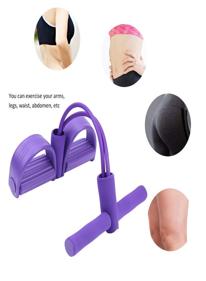 Uxsiya Fitness Pull Rope with 2 Tube Foot Pedal, Elastic Leg Puller For SitUp Abdominal Exercise and Training Equipment () - Image 5