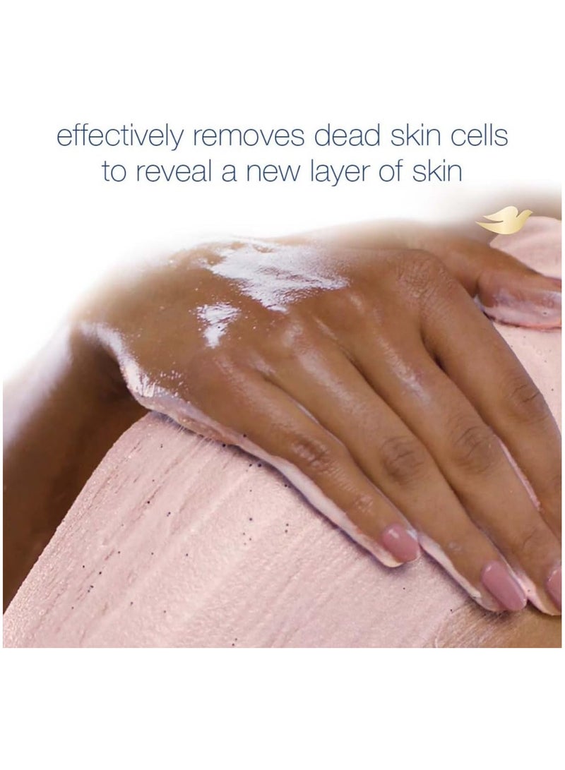 دوف مقشر الجسم دوف، 298 غرام | زبدة الشيا المرطبة وبذور الرمان | يغذي وينعم البشرة | مقشر للجسم خالٍ من الكبريتات - Image 4