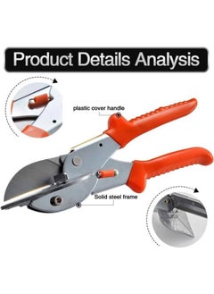EPITECH MART EPITECH MART 45135 Adjustable Multi Angle Scissors Soft Wood Plastic PVC Cutter 8 Wire Stripping Cutter Multi Angle Miter Shear Cutter  - Image 3