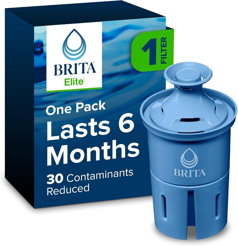 BRITA Elite Water Filter Replacement for Pitchers and Dispensers, BPA-Free, Reduces 99% of Lead, Lasts Six Months or 120 Gallons, Includes 1 Pitcher Replacement Filter - Image 1