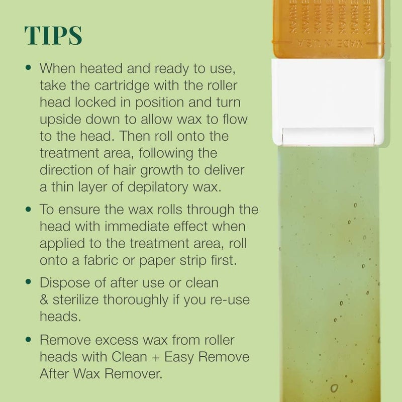 Clean + Easy Medium Roller Head for Bikini Roll-on Waxing System - 3-Pack - Image 5