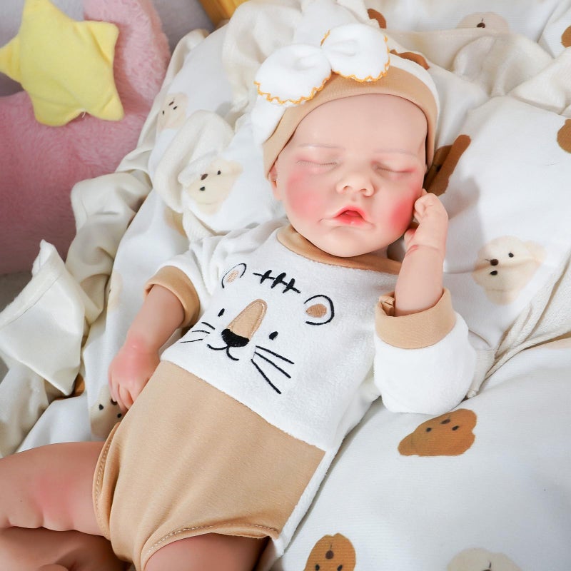 KUICEO Silicone Reborn Baby Dolls18 Inch Realistic Newborn Anatomically Correct Girl with Realistic Blood Vessels and SkinSilicone Full Body Lifelike Babyfor Kids 3 Collectors - Image 3